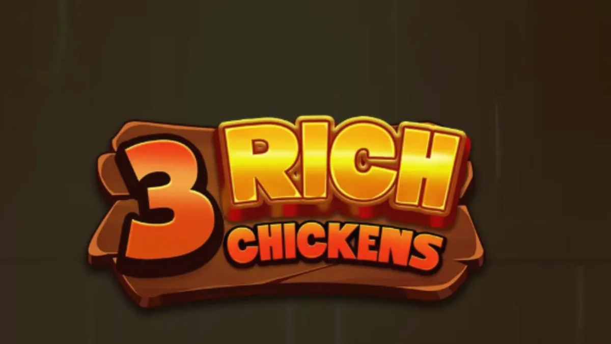 Interface colorida do slot 3 Rich Chickens com tema de fazenda
